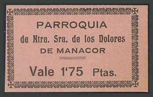 MANACOR (MALLORCA). 1,75 Pesetas. ... 