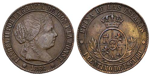 ISABEL II (1833-1868). 1 Céntimo ... 