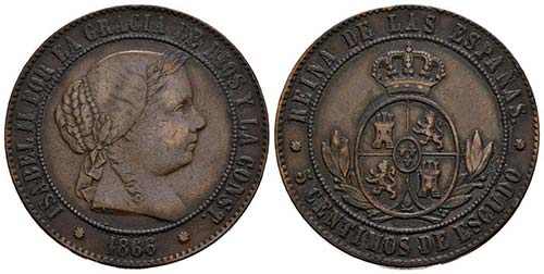 ISABEL II (1833-1868). 5 Céntimos ... 