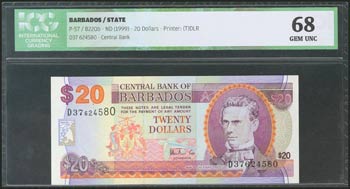 BARBADOS. 20 Dollars. 1999. (Pick: ... 