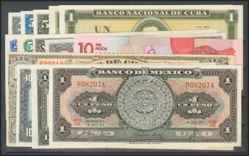 SOUTH AMERICA. Set of 14 banknotes ... 