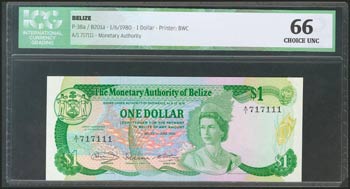 BELIZE. 1 Dollar. 1 June 1980. ... 