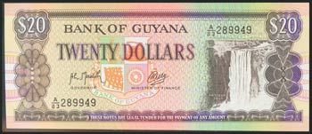 BRITISH GUIANA. 20 Dollars. 1989. ... 