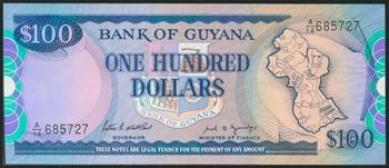 BRITISH GUIANA. 100 Dollars. 1989. ... 