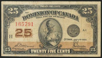 CANADA. 25 Cents. 2 July 1923. ... 