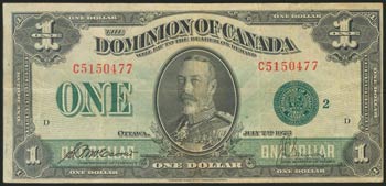 CANADA. 1 Dollar. 2 July 1923. ... 