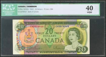 CANADA. 20 Dollars. 1969. (Pick: ... 