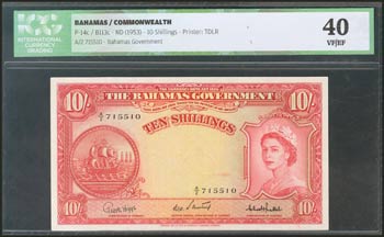 BAHAMAS. 10 Shillings. 1953. ... 
