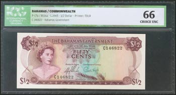 BAHAMAS. 1/2 Dollar. 1965. (Pick: ... 