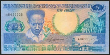 SURINAME. 5 Gulden. 1 July 1986. ... 
