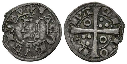 JAIME II (1291-1327). Dinero (Ve. ... 