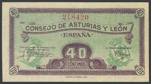 40 Céntimos. 1937. Consejo de ... 