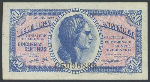 50 Céntimos. 1937. Serie C, ... 