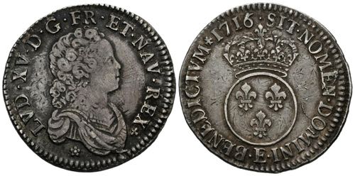 FRANCIA, Luis XV (1715-1774). 1/2 ... 