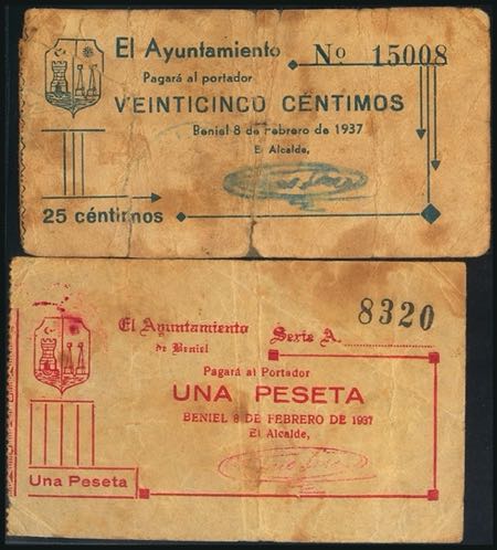 BENIEL (MURCIA). 25 Cents and 1 ... 