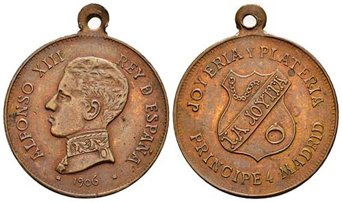 ALFONSO XIII. Medalla. 1906. La ... 