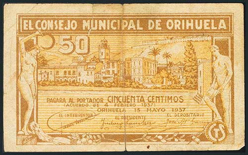 ORIHUELA (ALICANTE). 50 Céntimos ... 