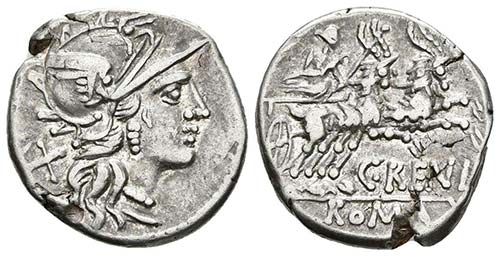 C. RENIUS. Denario. 138 a.C. Roma ... 
