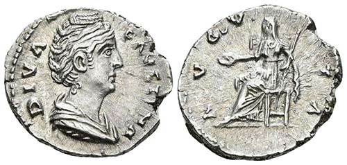 FAUSTINA I. Denario. 141-146 d.C. ... 