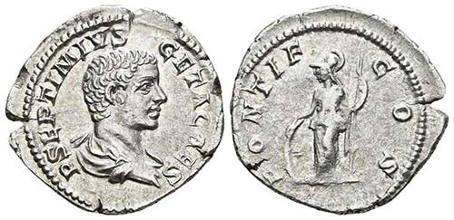 GETA. Denario. 205-208 d.C. Roma. ... 