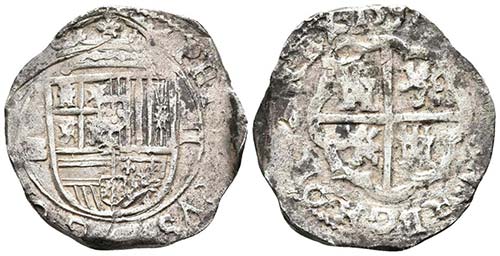 FELIPE II. 2 Reales. 1597. Sevilla ... 