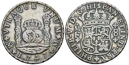 FELIPE V. 8 Reales. 1747. México ... 