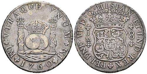 FERNANDO VI. 8 Reales. 1760. Lima ... 