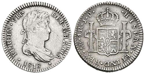 FERNANDO VII. 1 Real. 1818. Lima ... 
