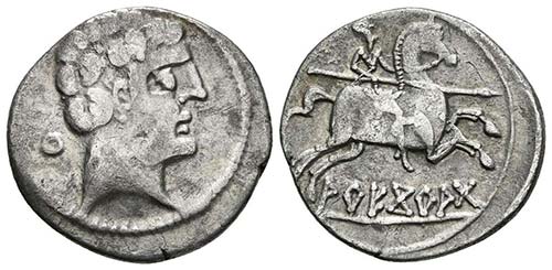 ARECORATAS. Denario. 150-20 a.C. ... 