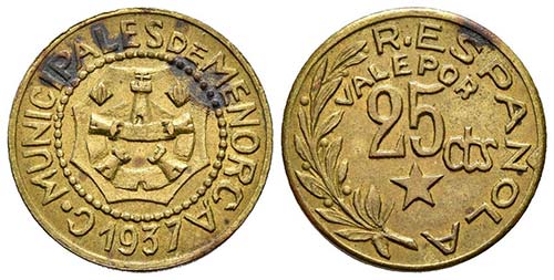 MENORCA. 25 Céntimos. 1937. ... 