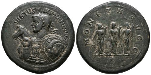 MAXIMIAN, Hercules. Medallion. ... 