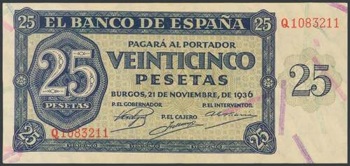 100 pesetas. September 1937. Bank ... 