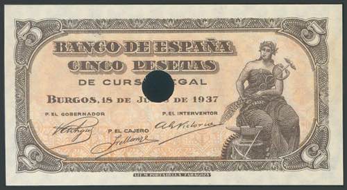 100 pesetas. November 21, 1936. ... 