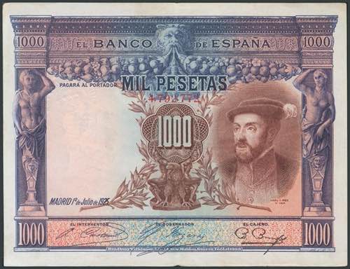 1000 Pesetas. July 1, 1925. ... 