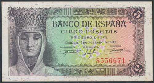 100 pesetas. February 19, 1946. ... 
