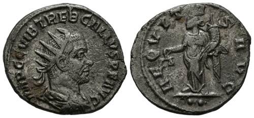 GALLUS. Antoninian. (Ar. 3.54g / ... 
