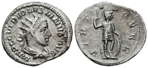 VOLUSIAN. Antoninian. (Ar. 3.10g / ... 