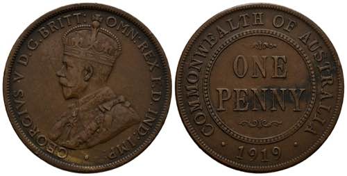 AUSTRALIA. 1 Penny. (Ae. 9.45g / ... 