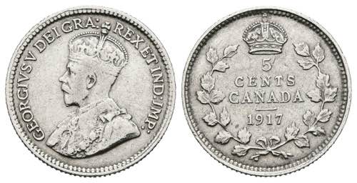 CANADA. 5 Cents. (Ar. 1,16g/10mm). ... 