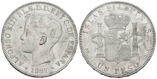 ALFONSO XIII (1885-1931). 1 Peso. ... 