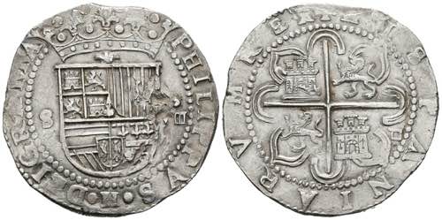 FELIPE II (1556-1598). 8 Royals. ... 