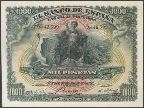 1000 Pesetas. July 15, 1906. ... 
