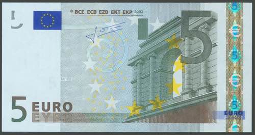 5 Euros. 1 de Enero de 2002.  ... 