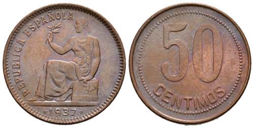 II REPUBLIC (1931-1939). 50 Cents. ... 