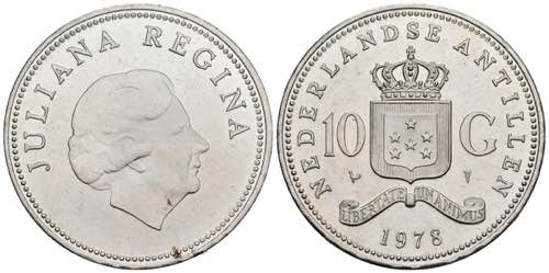 NETHERLANDS ANTILLES. 10 Gulden. ... 