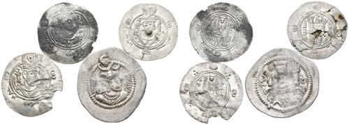 SASANIDA EMPIRE. Set of 4 silver ... 
