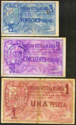 AINSA (HUESCA). 25 Céntimos, 50 ... 