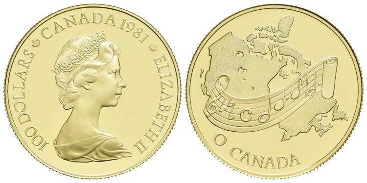 CANADA. 100 Dollars. (Au. 16,92g ... 