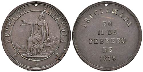 I REPUBLICA. Medalla. 1873. ... 