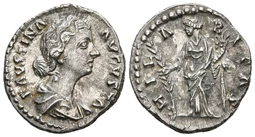 FAUSTINA II. Denario. 147-175 d.C. ... 
